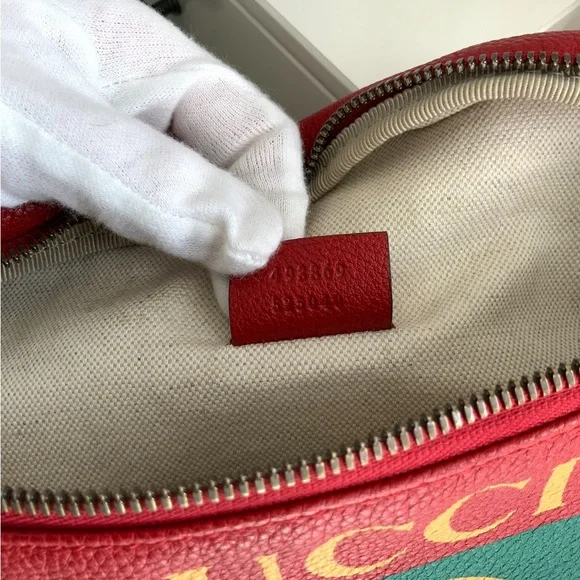 Gucci Red Logo Belt Bag - Picture 6 of 8